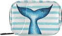 Stripe Whale Mermaid Tail Pille Box 7 Tage Pille Fall Reisen Pille Organizer Tasche mit Reißverschluss Portable Weekly Case Compact Größe für Vitamin Supplement Halter
