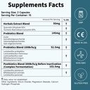 Probiotics Frauen Männer Gut Gesundheit: Verdauungs-Gesundheit Immununterstützung Bloating Relief Shelf Stable Strains 35B CFUs pro Kapsel-Komplex mit Präbiotics Postbiotics Quercetin & Curcumin Nahrungsergänzung