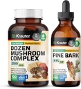 BIO KRAUTER Dutzend Pilz 100 Kapseln & Pine Bark Tinktur 4 Fl. Oz.