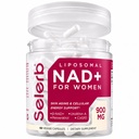 NAD+ Beilage für Frauen - NMN Alternative mit β-NAD+, Trans-Resveratrol, CoQ10, D-Ribose - Fördert Cellular Renewal, Energy und Radiant Skin Health - 60 Kapseln Advanced