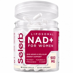 NAD+ Beilage für Frauen - NMN Alternative mit β-NAD+, Trans-Resveratrol, CoQ10, D-Ribose - Fördert Cellular Renewal, Energy und Radiant Skin Health - 60 Kapseln Advanced