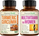 Kurkuma mit schwarzem Pfeffer Extrakt & Multivitamin für Frauen