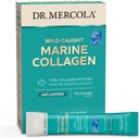 Dr. Mercola Marine Collagen Powder Packets, 5g Collagen Per Serving, 15 Portionen (15 On-The-go-Packets), Pulverisierte Nahrungsergänzung, Entflammt, Typ 1 Collagen Peptide von Cod, Haddock & Pollock