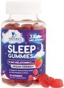 Schlafgummis für Erwachsene Extrastärke - 12 mg Melatonin Schlaf-Gummi-Ergänzung, Melatonin-Gummi für Freizeit Schlaf-Ergänzung, Vegan, Non-GMO, Glutenfrei, Gomitas para Dormir, 60 Gummies