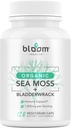 Sea Moss Supplement - Natürliche irische Moos für Immununterstützung - Non-GMO Seamoss Kapseln für Schilddrüsengesundheit - Vegan Raw Seamoss Pillen mit natürlichem Pulver - 120 vegetarische Caps