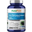NusaPure Saw Palmetto 20:1 Extrakt, 200 mg Äquivalent zu 4.000 mg pro Veggie Caps 200 Count Non-GMO, Vegan, Vegetarisch, Bioperine