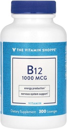 Vitamin Shoppe Vitamin B12 1000mcg - Unterstützt Energieproduktion, Einmal täglich Nahrungsergänzung - Vitamin B-12 (As Cyanocobalamin), Gluten & Dairy Free (300 Lozenges)