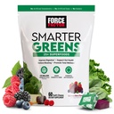 FORCE FACTOR Smarter Greens Superfood Chews, Greens und Superfoods mit Probiotika, Antioxidantien und Fiber, Greens Supplement zur Unterstützung von Verdauung, Nitric Oxide und Energie, 60 Soft Chews