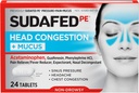 Congestion tête de PE soudée + comprimés mucus pour pression sinusale, douleur et congestion, 24 ct