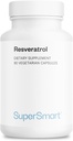 Supersmart - Resveratrol 40mg pro Tag (Gut-Tolerated) - Organischer Roter Trauben-Extrakt - High Potency Resveratrol Supplement | Non-GMO & Gluten Free - 90 Vegetarische Kapseln