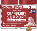 Hunde-UTI-Behandlung Cranberry-Ergänzung für Hunde, 240 Soft Chews - Natürliche Urinary Tract Infektion Unterstützung und gesunde Blasenkontrolle - Hergestellt mit Echinacea und Vitamin C (2 Packungen von 120)