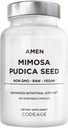 Amen Organic Mimosa Pudica Seeds Capsules, 2 Monate Supply, Vegan Mimosa Pudica Seed Plant Supplement - Mimosine Sensitive Plant Pills - Fat Soluble Dietary Supplement - Non-GMO & Vegan - 120 Kapseln