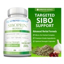 Genehmigte Wissenschaft Siboprin - 60 Kapseln - Unterstützung Gut Balance, wohltuende Darm Irritation, Hilfe mit Krebs und Bloating - Caprylic Acid, Barberry, Oregano - Vegan