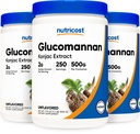 Nutricost Glucomannan Pulver 500G (3 Flaschen)