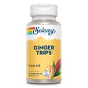 SOLARAY Ginger Trips Travel Aid | Root Extract | Gesunde Verdauungsunterstützung w/Honey, Stevia & Molasse | 60 Chewables