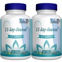 15 Tage Cleanse, Gut und Colon Unterstützung, Fortgeschrittene 15 Tage Gut Cleanse Detox für Frauen und Männer mit Senna, Cascara Sagrada & Psyllium Husk, Non-GMO, 30 Kapseln