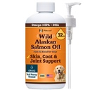 Natural Dog Company Wild Alaskan Lachs Öl Formel mit Omega 3, Fischöl für Hunde Beilage, Haut und Mantel Hundeöl, juckendes Relief, Immununterstützung für Gelenke & Herz, Lebensmittel Topper, 32 oz