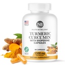 NaturoBliss Kurkumin mit BioPerine 1500mg - Non GMO - Glutenfrei - 90 Kapseln