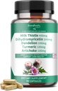 GREENPEOPLE Liver Cleanse Detox & Repair - Stärke Milchdistel 30X Extrakt - Standardisierte und konzentrierte 80% Silymarin w/Vitamin,95% Curcuminoide & 17+Liver Gesundheit Nährstoffe zu Revive & Thrive