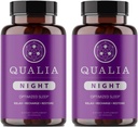 Qualia Night Sleep Aid | Non-Habit Forming | Science-Backed Ergänzung für Deep Refreshing Sleep | Melatonin-Free, Vegan, Non-GMO, Gluten-Free