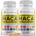 Ashwagandha Maca Root Fenugreek Supplement mit Tongkat Ali Ginseng - Assists with Mood & Thyroid Health - Made in USA - 120 Count