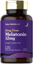 Tahoe Nutritionals Melatonin 12 mg | 120 Quick Release Kapseln | Drug Free Supplement | Non-GMO, Gluten Free