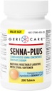 GeriCare Senna Plus Natural Laxative mit Hocker Weichspüler, Docusate Sodium 50mg, Sennosides 8.6mg, 200 Tabletten (Pack von 1)
