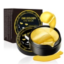 Unter Augenaufnäher, 24K Gold Augenmaske, 60PCS Unter Augenmaske, Kollagen Gel Pads Aufnäher Behandlungen für beleuchtete Falten Puffy Eyes Dark Circles Anti-Aging Moisturizing, Fine Lines Eye Bags Frauen Männer