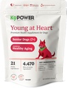 K9 Power Young bei Heart Senior Dog Multivitamin 1 lb – Fortgeschrittene Ergänzung für Senioren – unterstützt Gehirn, Herz, Vision, gemeinsame Gesundheit und Mobilität