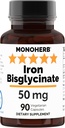 Eisen Bisglycinat 50 mg - 90 Veg Kapseln - 50 mg Elementareisen pro Kapsel