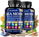 (2 Pack) Bio Sea Moss Capsules - Enthalten Nahtlose Schwarz Seed Öl ashwagandha Burdock Root Ginger & Essential Vitamins - Superfood für Immune Boost, Verdauungsgesundheit und Wellness