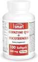 Supersmart - Coenzym Q10 + Tocotrienols 300mg pro Tag (gemalt & Bioverfügbar) - CoQ10 Supplement mit Tocotrienolen - Palmölextrakt | Non-GMO & Gluten Free - 100 Softgels