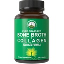 Bone Broth Collagen Kapseln. 180 Tabletten von Gras Fed Bone Broth Collagen Protein Peptide. Enthält alle 3 Arten 1, 2 und 3. Reine Weide Raised Paleo Friendly Tablets für Frauen und Männer