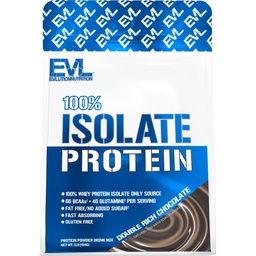 Evlution Nutrition 100% Isolate, Whey Isolate Protein Powder, 25 G schnell absorbierendes Protein, kein Zucker hinzugefügt, Low-Carb, Glutenfrei (Doppel Rich Chocolate, 1 LB)