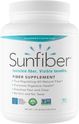 Morgens Ernährung, Sunfiber, Prebiotic Fiber Supplement for Digestive Health, Low FODMAP, Glutenfrei, Unflavored, 90 Servierungen