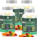 BIO VITALICA Pilz-Gummien – 10 Pilz-Komplex mit Lion’s Mane, Reishi, Chaga, Cordyceps & More – Fruchtige Vegan-Gummien – Non-GMO, Glutenfrei, Plant-Based – 4 Packungen
