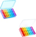 ASprink Pil Box 3 Mal pro Tag, Wöchentliche Pille Organizer 3 Mal pro Tag - Tägliche Pille Box 7 Tage Medizin Organizer, (blau und weiß)