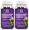 Glucosamin Chondroitin Gummies - 2-Pack, extra Stärke 1500mg Glucosamin mit MSM & Elderberry, Flexibilitätsunterstützung, beste Cartilage & Immununterstützungsergänzung für Männer und Frauen - 120 Anzahl