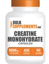BulkSupplements.com Kreatin Monohydrat Kapseln - Micronized Creatine Pillen - Glutenfrei, 7 Kapseln pro Servierung (5000mg), 420 Count (Pack von 1)