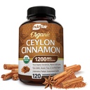 NutriFlair Organic Ceylon Cinnamon Supplement 1200mg, 120 Kapseln - USDA Zertifiziert - Non-GMO, Glutenfreies Pulver, Antioxidante Pillen