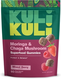 Kuli Kuli Super Energy Gummis - Energie-Ergänzungen mit Moringa, Koffeinfreie natürliche Energie Booster - 60 Nicht-GVO, Glutenfreie Moringa Gummis