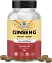 Erstaunliche Botanicals Panax Ginseng Extrakt Tabletten - 200mg hochwirksame 80% Ginsenosides für Energie und Entspannung - natürliche Kräuterergänzung für kognitive Booster - 30 Tabletten
