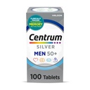 Centrum Silver Multivitamin für Herren 50 Plus, Multimineral Supplement, Vitamin D3, B-Vitamine und Zink, Glutenfrei, Non-GMO Zutaten, unterstützt Gedächtnis und Kognition in älteren Erwachsenen - 100 Ct