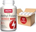 Jarrow Formulas Methyl Folate 1000 mcg, Nahrungsergänzung, Methyl Folate für Zellular Energy Support, 100 Veggie Kapseln, 100 Tage Versorgung, (Pack mit 12)