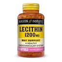 MASON NATURAL Lecithin 1200 mg - Gesundes Herz-Kreislauf-System, fördert Leber und reproduktive Gesundheit, 100 Softgels