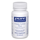 Reine Kapseln - Folat 5.000 Plus - Aktiviertes Folat, Vitamin B12 und B6 Kombination - 60 Kapseln
