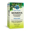 Ganze Erde und Meer von natürlichen Faktoren, Frauen Multivitamin & Mineral, Ganze Nahrungsergänzung, Vegan, 60 Tabletten (30 Portionen)