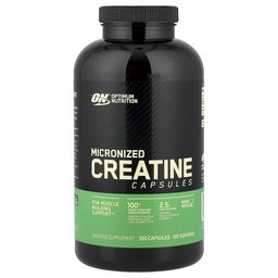Optimum Nutrition Micronized Creatine Monohydratkapseln, Keto Friendly, 2500mg, 300 Kapseln (Packaging May Vary)