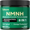 8in1 NMNH - NMN Ergänzung Alternative - NAD Ergänzung zu unterstützen NAD Levels hinzugefügt Fisetin, Resveratrol, Quercetin, Turmeric, Berberine, Vitamin D3 & C - 60 Zähler für 30 Tage
