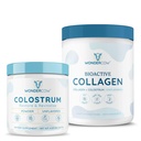 WONDERCOW Ganze Kolostrum-Pulver + Hyrdolysierte Collagen-Peptide für Gutgesundheit, Immununterstützung & Haarhaut & Nails Unterstützung